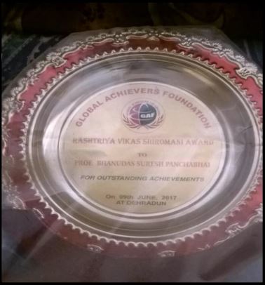 Rashtriya Vikas Shiromani Award Presented to Mr. B. S. Pachabhai